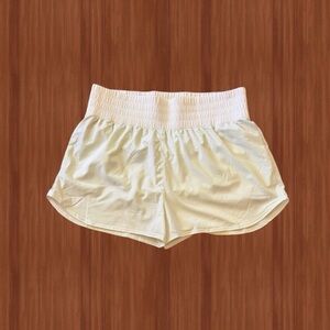 Nike White Elastic-Waist Athletic Shorts